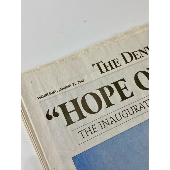 The Denver Post Hope Over Fear Barack Obama Inauguration Newspaper Jan 21, 2009 - Picture 2 of 4